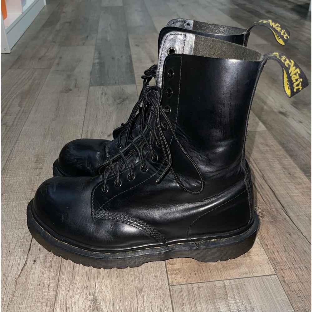 Vintage Doc Martens Steel Toe Boots Made in England Size 9